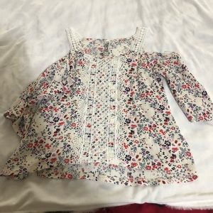 Cold shoulder flower print
